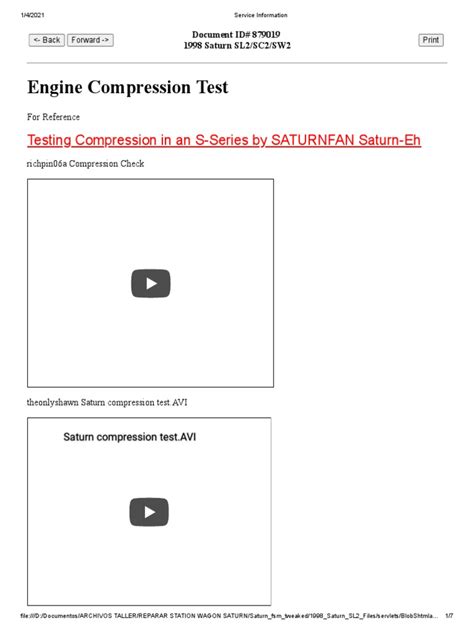 saturn 1.9 compression test|Compression For DOHC .